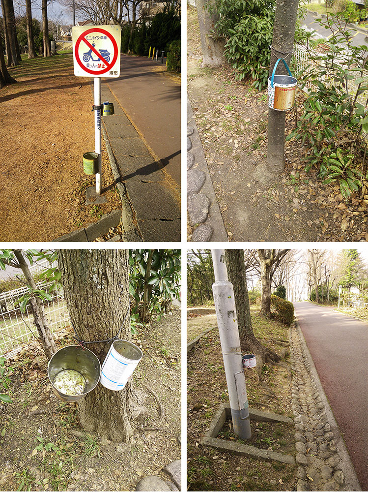 The secret of empty cans on the sidewalk